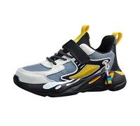 Zapatos deportivos Primavera y Ocio Deportes No Transpirables Zapatos Deportivos Medianos y Grandes Zapatillas de Deporte Chicos Rojo, amarillo, 28 EU