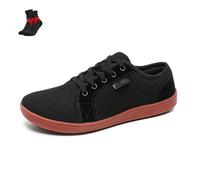 Zapatos Descalzos for Hombre, Zapatillas de Vestir for Caminar a la Moda, cómodas Zapatillas Deportivas Ligeras y Suaves de Malla(Black Orange,42 EU)