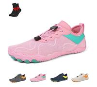 Zapatos Descalzos Glyde Haven, Zapatillas de Deporte Glydefootwear Strength & Grip, Zapatos Descalzos Antideslizantes con Punta Ancha, Unisex for Parejas(Pink,36 EU)