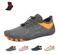 Zapatos Descalzos Glyde Haven, Zapatillas de Deporte Glydefootwear Strength & Grip, Zapatos Descalzos Antideslizantes con Punta Ancha, Unisex for Parejas(Grey,39 EU)