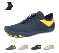 Zapatos Descalzos Glyde Haven, Zapatillas de Deporte Glydefootwear Strength & Grip, Zapatos Descalzos Antideslizantes con Punta Ancha, Unisex for Parejas(Dark Blue,44 EU)