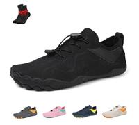 Zapatos Descalzos Glyde Haven, Zapatillas de Deporte Glydefootwear Strength & Grip, Zapatos Descalzos Antideslizantes con Punta Ancha, Unisex for Parejas(Black,43 EU)