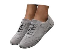 Zapatos descalzos para mujer, zapatos ortopédicos, cómodos, sin dolor, transpirables, impermeables, para correr, para el tiempo libre, zapatos deportivos ligeros, color gris, talla 36/EU