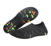 Zapatos descalzos unisex: zapatos de baño para hombre, zapatos de natación para mujer, zapatos acuáticos de secado rápido, transpirables, de secado rápido, antideslizantes, para piscina, playa, Negro