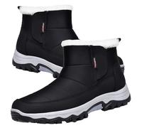 Zapatos Diabeticos Hombre Invierno Calientes Piel Forradas Calentar Forrada Impermeables Planas Botas para Invierno Botas de Nieve Botas para Hombre,Negro,42/260mm