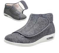 Zapatos Diabéticos para Mujer Hombre Anchos Cálido Ajustables Antideslizante Botas de Invierno con Cómodo Peluche Forro Pantuflas para Pies Artritis Edema