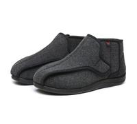 Zapatos Diabéticos Sin Cordones Extra Anchas para Hombre Mujer Zapatillas de Estar Por Casa Invierno Forro de Peluche Pantuflas (Rayas, L, Adulto, 36, Números, Sistema tallas calzado EU, X-Ancho)