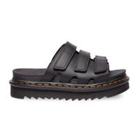 DR. MARTENS Mules de piel Athena Rain Slide. Color Negro