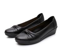 Zapatos elegantes con lazo para mujer, ligeros, antideslizantes, parte superior baja, puntera cerrada, piel sintética, suela suave de goma, zapatos planos cómodos, versátiles, minimalistas, duraderos,
