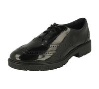 Zapatos Escolares De Cuero Con Detalle Brogue Para Niñas Clarks Loxham Brogue Y
