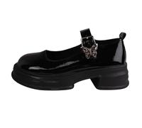 Zapatos escolares para niñas, tacón de plataforma, sandalias Mary Jane para niños, tacón grueso sólido, ajuste ancho, zapatos de vestir formales, bodas, bailes, actuaciones, sandalias Mary Jane con