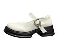 Zapatos escolares para niñas, tacón de plataforma, sandalias Mary Jane para niños, tacón grueso sólido, ajuste ancho, zapatos de vestir formales, bodas, bailes, actuaciones, sandalias Mary Jane con