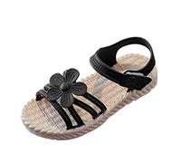 Zapatos escolares para niñas, talla 10, bonitas sandalias de flores con tiras cruzadas, sandalias planas de suela suave, sandalias de playa, sandalias de moda para caminar, zapatos impermeables de