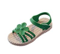 Zapatos escolares para niñas, talla 10, bonitas sandalias de flores con tiras cruzadas, sandalias planas de suela suave, sandalias de playa, sandalias de moda para caminar, zapatos impermeables de