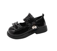 Zapatos escolares para niñas, zapatos Mary Jane de charol, con encaje y volantes, suela suave, zapatos planos de princesa para uniforme escolar, fiestas de cumpleaños, bodas, flores, niñas de 2 a 10