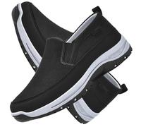 Zapatos Especiales para Juanetes de Hombre Fascitis Plantar Zapatos Cómodos para Diabéticos Zapatillas para Caminar Mayores Zapatos Anchos para Hombre,Negro,44/270mm