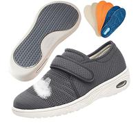 Zapatos Especiales para Juanetes de Mujer Diabéticos y Posoperatorio Muy comodas y Anchas Zapatillas Especial para Caminar,Gris,38 EU