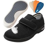 Zapatos Especiales para Juanetes de Mujer Diabéticos y Posoperatorio Muy comodas y Anchas Zapatillas Especial para Caminar,Blacka,37.5 EU