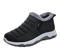 Zapatos Especiales para Juanetes Mocasines sin Cordones para Hombre Invierno Cálidas Zapatillas Especial para Caminar Zapatos Extra Ancho Antideslizantes y Cómodos,Men's Black,42/260mm