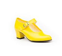 Zapatos Flamenca Para Niña y Mujer, Mod. 302, Calzado Made In Spain (33, Amarillo)