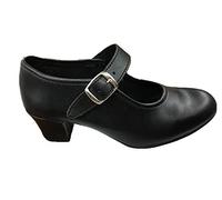 Zapatos Flamenca Para Niña y Mujer, Mod. 302, Calzado Made In Spain (40, Negro)