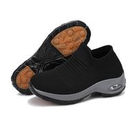 Zapatos for correr for mujer, zapatillas de deporte transpirables de moda, zapatos antideslizantes for caminar, zapatos ligeros de entrenamiento for gimnasio(Black Grey,42)