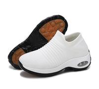 Zapatos for correr for mujer, zapatillas de deporte transpirables de moda, zapatos antideslizantes for caminar, zapatos ligeros de entrenamiento for gimnasio(White,37)