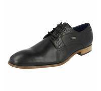 Zapatos Formales De Cuero Bugatti Cognac/Negro Para Hombre: 311-25202