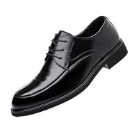 Zapatos formales for hombre, con detalles cosidos a mano, vestir, Oxford, cuero bruñido, con cordones, antideslizantes, caña baja, tacón bloque, antideslizantes, for negocios, brogue, trabajo(44 EU)