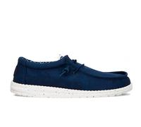 HEYDUDE Wally Canvas - Zapatos Estilo Mocasín para Hombre, Navy, 43