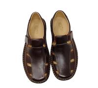 Zapatos Hombre Cómodos de Piel con Velcro Transpirables Tipo Sandalia Cerrada Suela Antideslizante Ancho Especial Hecho en España (Marrón, Sistema tallas calzado EU, Adulto, Números, mediano, 43)