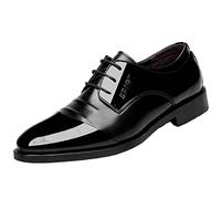 Zapatos Hombre Vestir Casual, Zapatillas De Vestir Hombre Fluchos, Zapatos Casuales Negocios Empalme Británico Cuero Lacado Hombres Altura Cuero Caballeros Zapatillas Zapato Shoes
