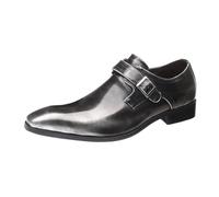 Zapatos Hombre Vestir Casual, Zapatillas De Vestir Hombre Traje, Zapatos Cuero Tacón Bajo con Hebilla Británica Y Punta Puntiaguda A La Moda Hombres Gran TamañO Cuero Zapato Shoes Zapatillas