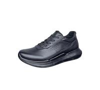 Zapatos Hombre Vestir Men's Leather Casual Shoes Thick Soled Wear-Resistant Hiking Couple Shoes Black Sports Shoes For Men(Black,42)