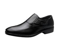 Zapatos Hombre Vestir,Mocasines de Vestir de Piel Sin Cordones Formales Moda Zapatos de Negocios Suelas Blandas Cómodos Zapatillas de Cuero Clásicos Colores Sólido 2025