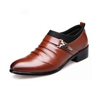 Zapatos Hombre Vestir Traje, Zapatillas De Vestir Hombre Fluchos, Zapatos Cuero Color Sólido El Trabajo Ocio Negocios Transpirables Y CóModos A La Moda Zapatillas Zapato Shoes