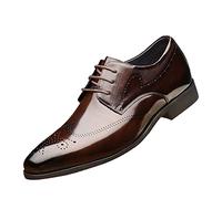 Zapatos Hombre Vestir Verano, Zapatillas De Vestir Hombre Boda, Zapatos Cuero Color Sólido Ocio Trabajo con Cordones Negocios CóModos Transpirables Estilo Moda Hombres Zapatillas Shoes Zapato