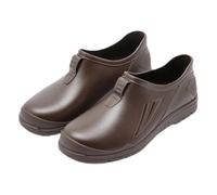 Zapatos Hombre Zapatillas 43 Zapatos de lluvia, cómodas botas de goma para caminar al aire libre, jardinería, ropa casual con suela deslizante, zapatos de país, botas de hombre, marrón, 41 EU