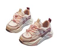 Zapatos iluminados para niños pequeños, primavera y verano, con malla de contraste multicolor, transpirables, ligeros, antideslizantes, a la moda, informales, deportivos, zapatos infantiles para niñas