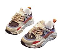 Zapatos iluminados para niños pequeños, primavera y verano, con malla de contraste multicolor, transpirables, ligeros, antideslizantes, a la moda, informales, deportivos, zapatos infantiles para niñas