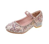 Zapatos iluminados para niños, zapatos de princesa, zapatos individuales, zapatos individuales suaves, zapatos de rendimiento para niñas pequeñas, Pink, 13 UK Child