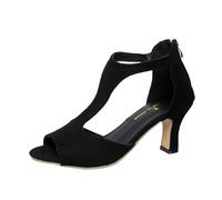 Zapatos impermeables Mujer Cremallera Comercio Exterior Grandes Laterales Vacías Romanas Sandalias Mujer Plataforma Sandalias Tacón Bloque, Negro , 42 EU