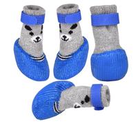 Zapatos impermeables para perros, protección para patas de perro, antideslizantes para cachorros, botas transpirables, protección para patas de perro con correa ajustable para carreteras calientes y