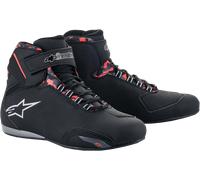 Alpinestars Sektor, zapatos impermeables 7.5 US male Negro/Gris Oscuro/Rojo Neón