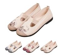 Zapatos individuales de verano para mujer, transpirables, cómodos, tejidos ortopédicos, suela suave, sin cordones, de punto, elegantes, antideslizantes, a la moda, para caminar todo el día, café, 39.5