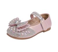 Zapatos individuales para niñas, zapatos escolares suaves, zapatos individuales para niños, zapatos de cuero para encuentro, zapatos de fútbol, Pink, 9 UK Child 3X-Narrow