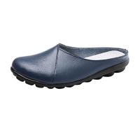 Zapatos individuales traseros abiertos de verano - zapatos de frijol para mujer, zapatos de bombeo de gran tamaño, cómodos, antideslizantes, mocasines, sobriedad, zapatos de noche, mocasines de moda