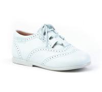 Zapatos Inglesitos para Niños Todo Piel mod.505. Calzado Infantil Made in Spain, Garantia de Calidad. (21, Azul Celeste)