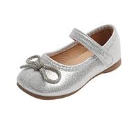 Zapatos Invierno Suela Gruesa Punta Redonda Hebilla Zapatos De Vestido Negro Negro, plata, 25 EU