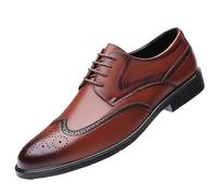Zapatos Italianos Lujo Transpirables Cuero for Hombre, con Cordones y Aumento Altura, Oxfords tallados, Modernos, Informales, Formales Negocios